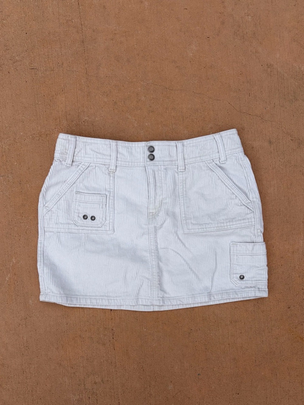 Old Navy Cream Corduroy Skirt